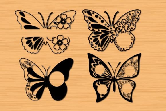 Cute Floral Butterfly SVG Cut File