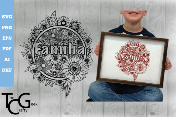 Familia Floral Zentangle SVG