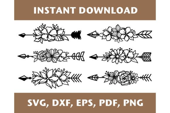 Floral Arrow SVG & Clipart Review