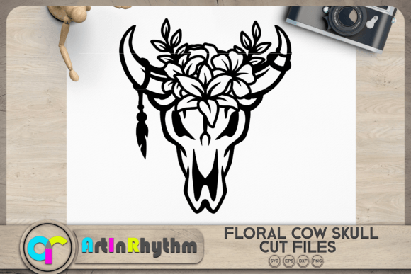 Floral Cow Skull SVG: Bold, Botanical, and Ready for Real Embroidery