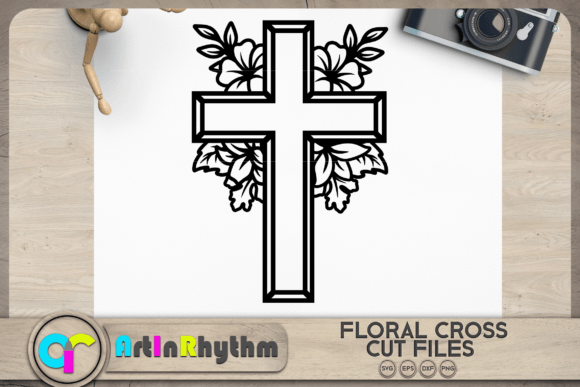 Floral Cross SVG & Jesus Cross SVG