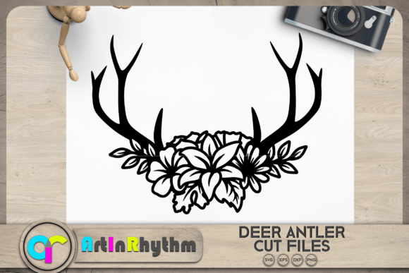 Floral Deer Antler SVG: Nature-Inspired Elegance