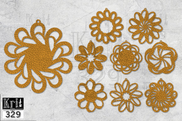 Floral Earring SVG Template