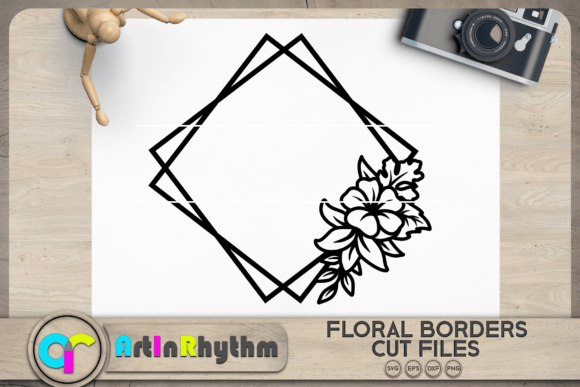 Floral Frame SVG, Wreath Border SVG