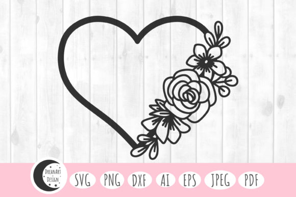 Floral Heart SVG: Love & Valentine Design