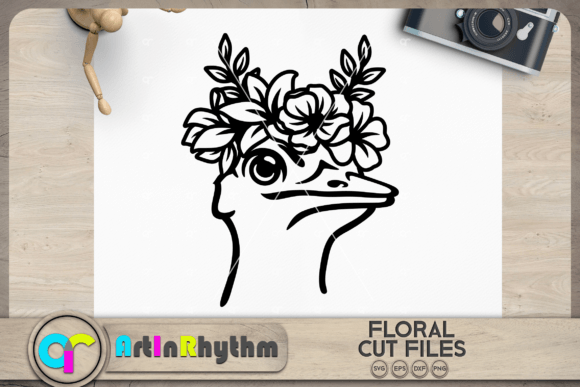 Floral Ostrich SVG, Animals SVG