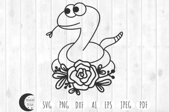 Floral Snake SVG: Bold, Botanical, and Ready for Embroidery