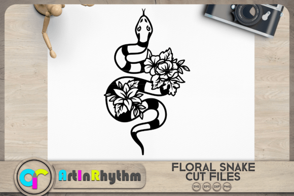 Floral Snake SVG & Floral Animals SVG
