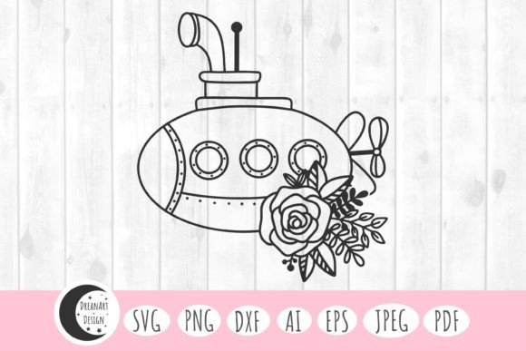 Floral Submarine SVG: Whimsy That Stitches Well