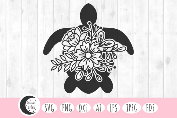 Floral Turtle SVG: Nautical Charm, Real Embroidery Ready?