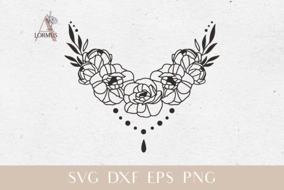 Flower Border SVG, Floral Wreath SVG