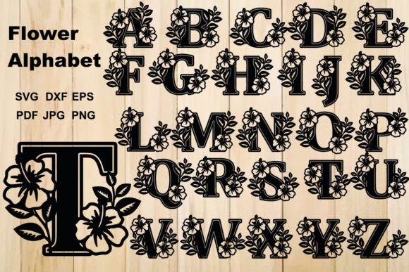 Flower Letters SVG: A Floral Alphabet for Real Embroidery