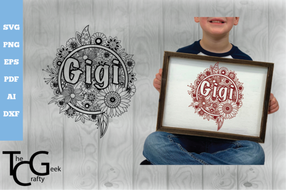 Gigi Floral Zentangle SVG