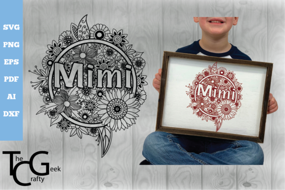 Mimi Floral Zentangle SVG