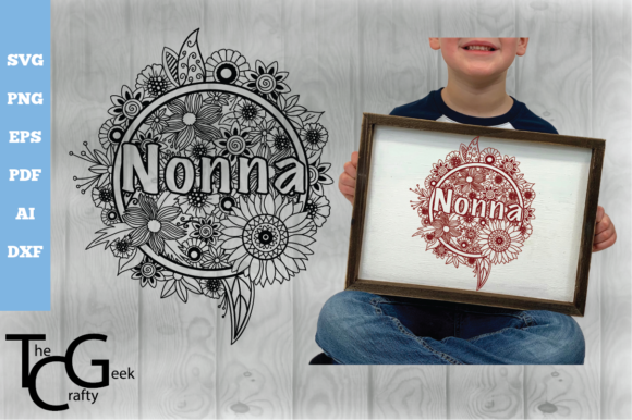 Nonna Floral Zentangle SVG