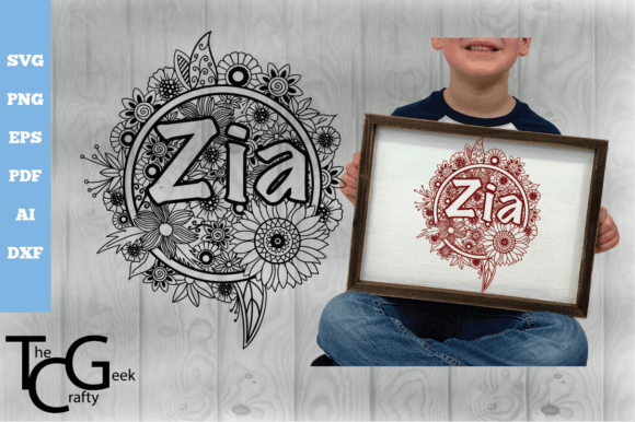 Zia Floral Zentangle SVG
